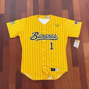 Yellow Pinstripe Savannah Bananas Baseball Jersey